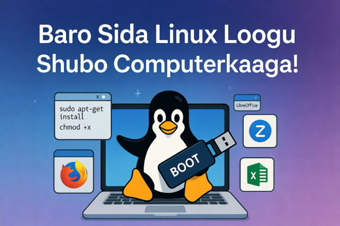 Baro Sida Linux Loogu Shubo Computerkaaga