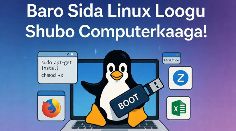 Baro Sida Linux Loogu Shubo Computerkaaga