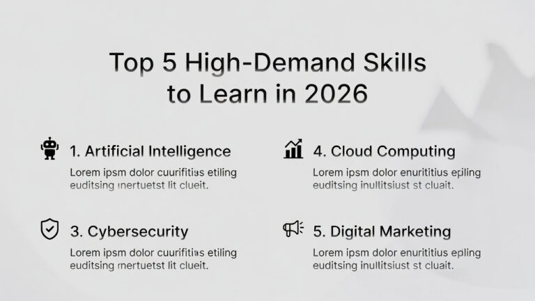 Top 5 High-Demand Skills to Learn in 2026