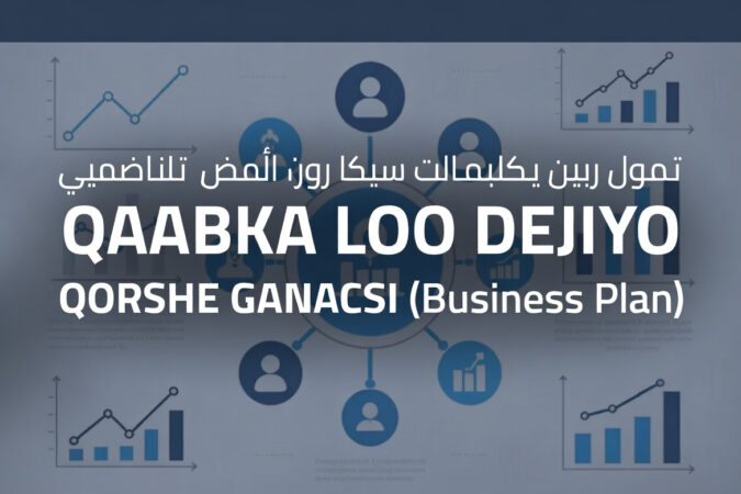 create an image course QAABKA LOO DEJIYO QORSHE GANACSI (Business Plan)