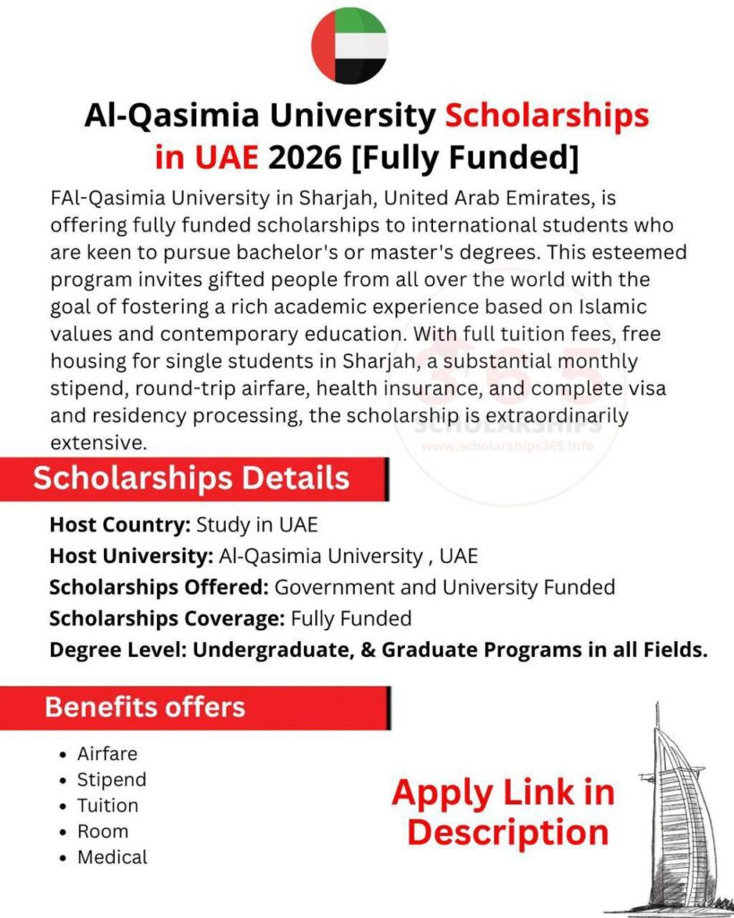 Deeq Waxbarasho ee Jaamacadda Al Qasimia 2026: 