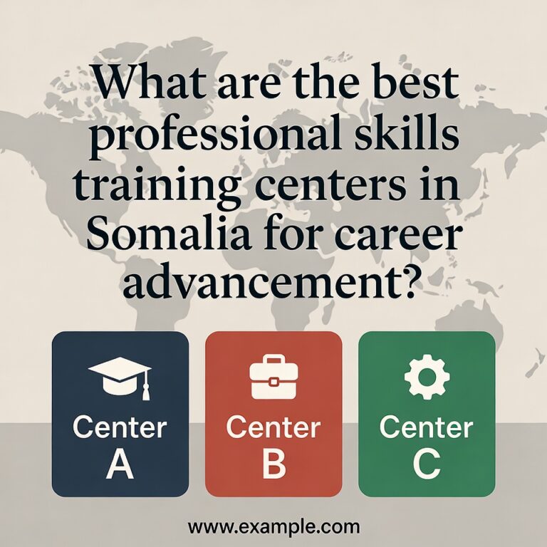 Best Professional Skills Training Centers in Somalia
