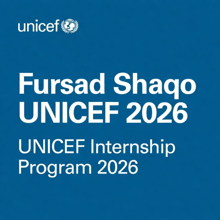 Fursad Shaqo UNICEF 2026 ?UNICEF Internship Program 2026