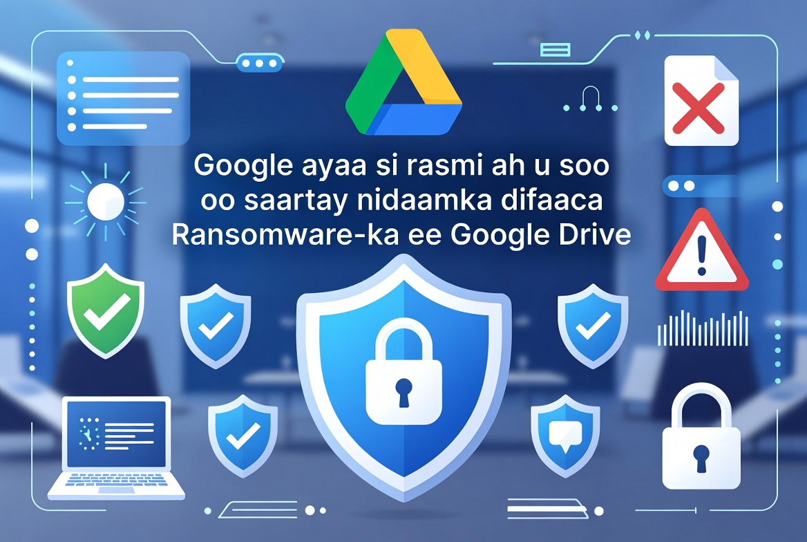 Google ayaa si rasmi ah u soo saartay nidaamka difaaca Ransomware-ka ee Google Drive.